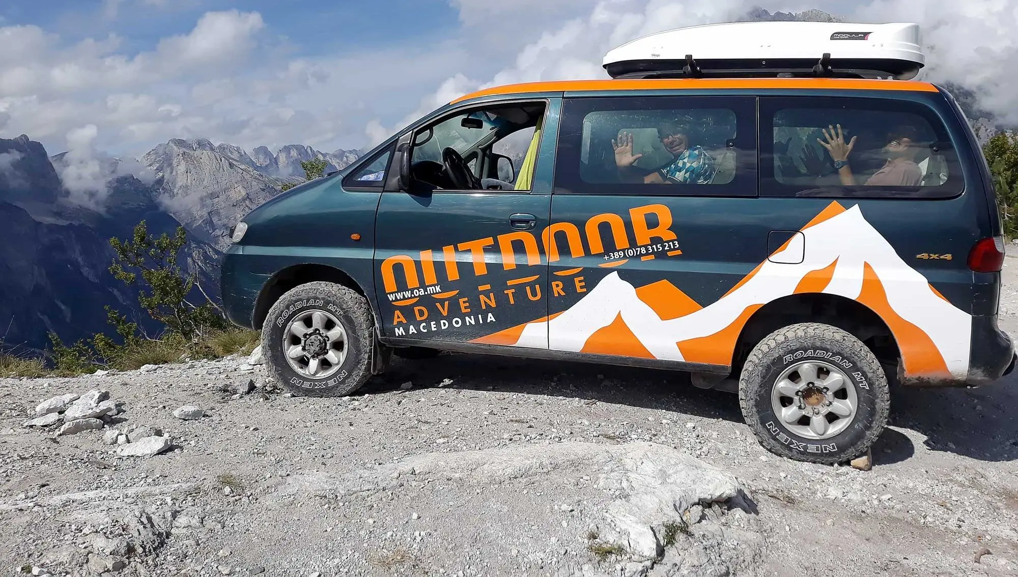 Outdoor Adventure Macedonia 4x4 van on a mountain road