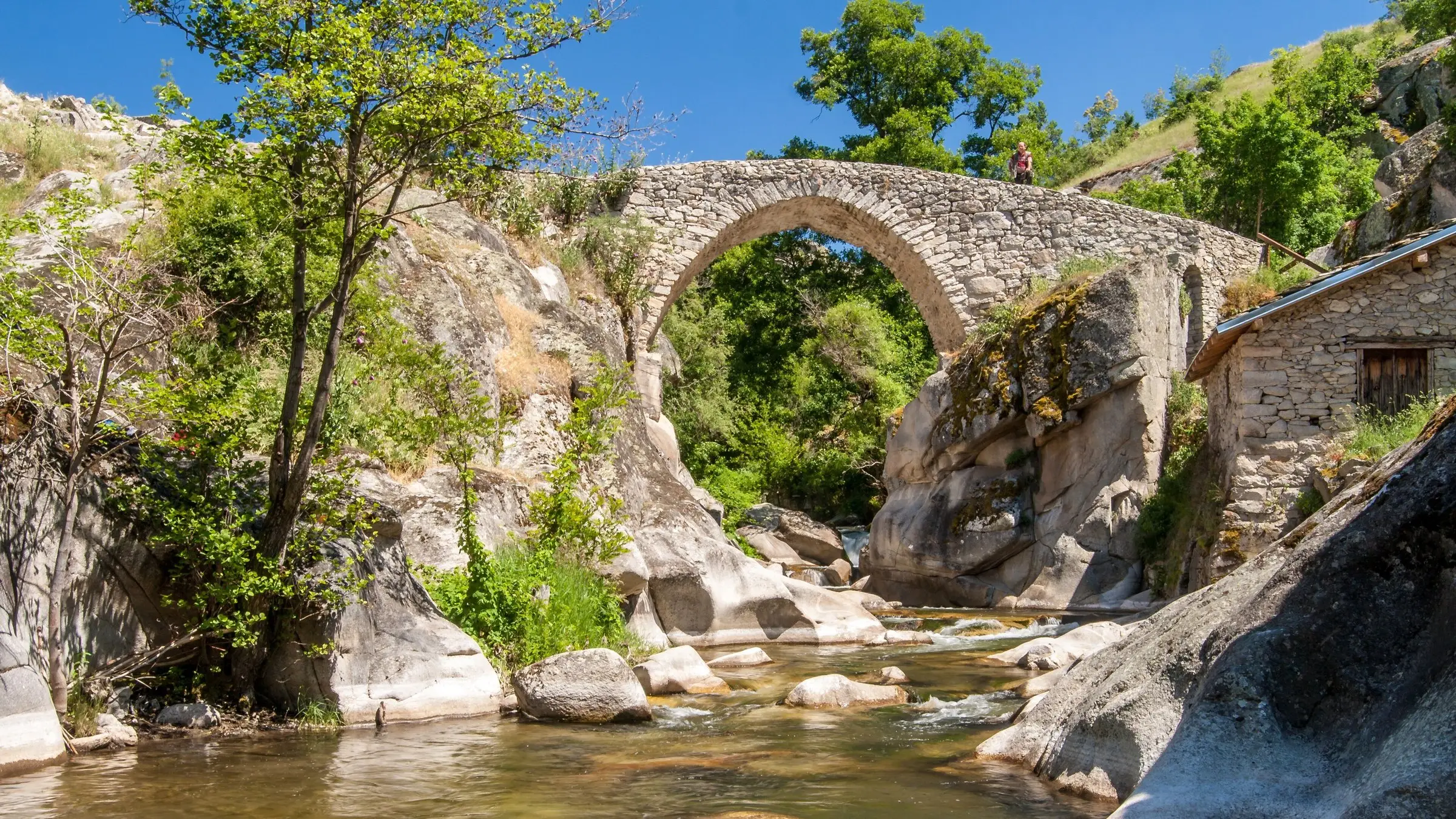 Old stone bridge in the village of Zović, Mariovo