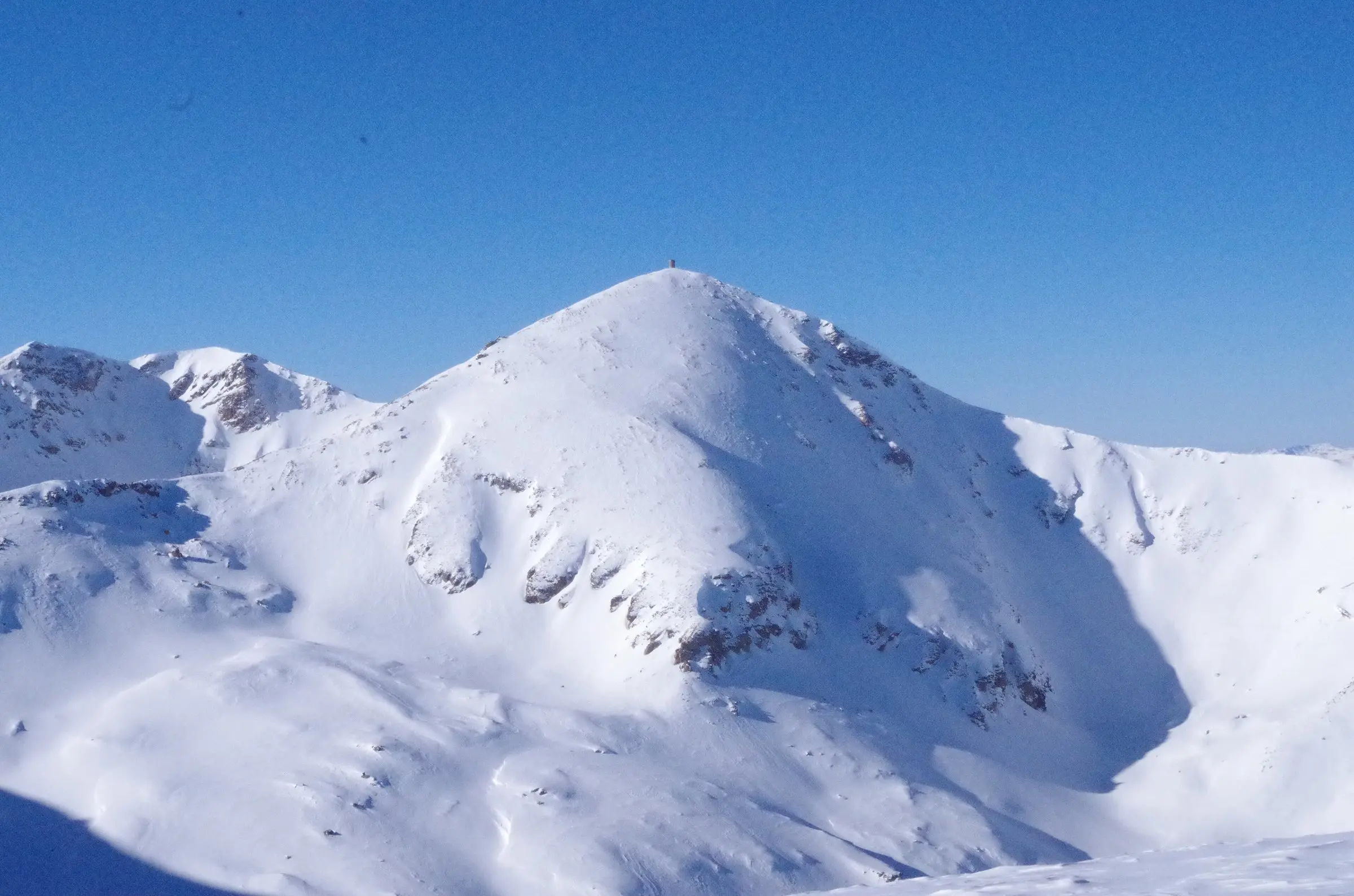 Snowy ridges below Titov Vrv on Shar Mountain