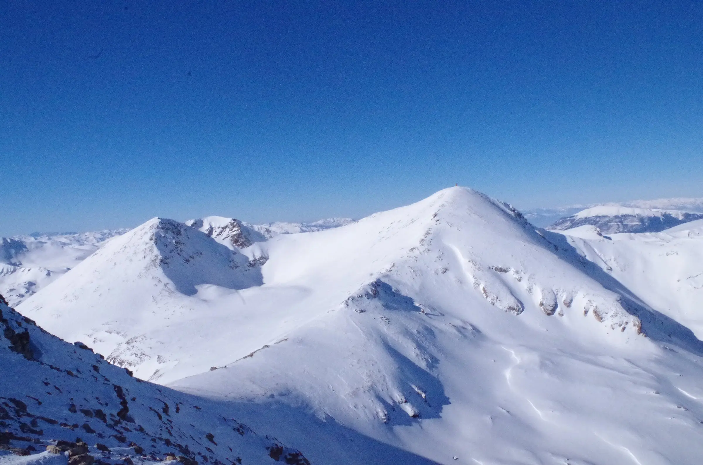 Titov Vrv (2,748 m) on Shar Mountain in winter